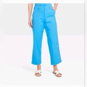 A New Day Women's High Rise Straight Ankle Chino Pants Stretch Elastizado Relaxe